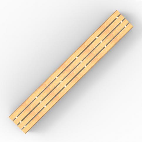 Ławka RELAX 3 deco o długości 320 cm, z siedziskiem wykonanym z drewna iglastego.