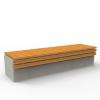 Ławka betonowa RELAX 4.0 deco. O długości dwóch metrów. Dostępna w wielu wariantach kolorystycznych zarówno elementu betonowego, jak i drewnianego siedziska.
