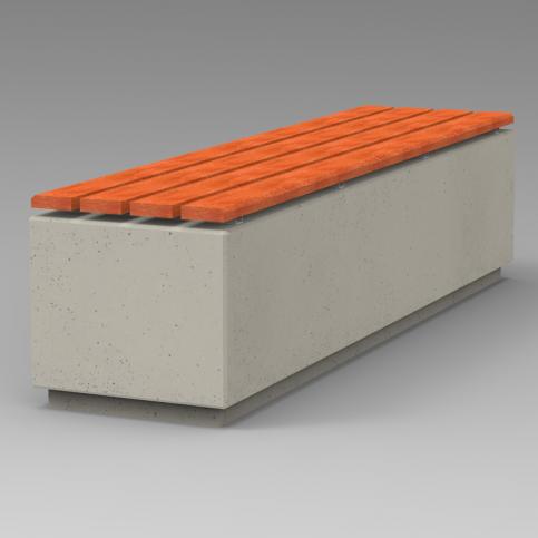 Elegancka ławka z betonu architektonicznego.