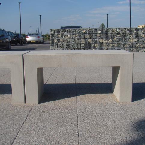 Siedzisko betonowe TARA deco bez odeskowania,  długość 100 cm