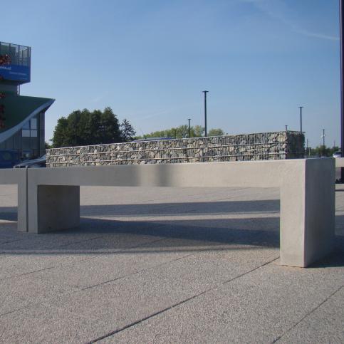 Siedzisko betonowe TARA deco o długości 200 cm - bez odeskowania