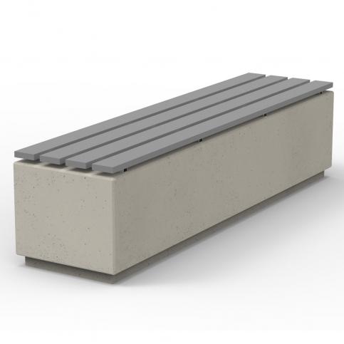 RELAX 3 deco 200 kompozyt bez oparcia to wygodna betonowa ławka wykonana w technologii betonu architektonicznego, z wygodnym siedziskiem wykonanym z kompozytu dostępnym w trzech wersjach kolorystycznych.