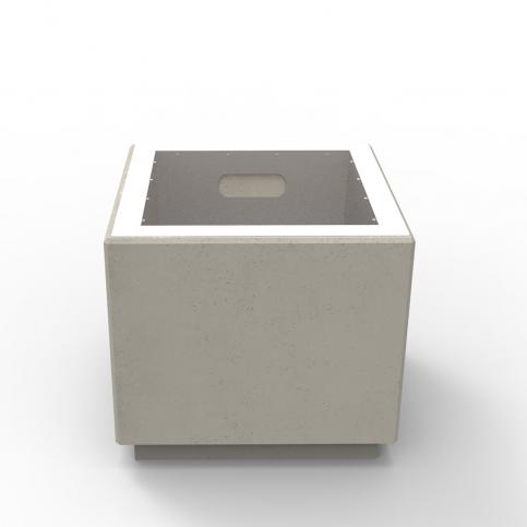 Kosz z serii produktów RELAX deco o pojemności 50 litrów. Wykonany w technologii betonu architektonicznego.