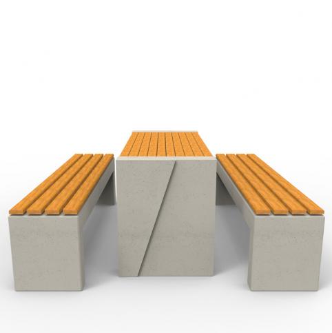 Zestaw piknikowy TARA-WISA deco wykonany w technologii betonu architektonicznego