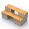 Podwójna wersja siedziska LARGO deco wykonanego w technologii betonu architektonicznego.