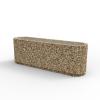 Donica OLIVIA wykonana w technologii betonu płukanego z charakterystycznie zaokrąglonymi krótkimi ścianami.