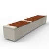 Nowoczesna ławka z serii produktów RELAX deco,  o długości 320 cm. Wyposażona w wygodne siedzisko z drewna egzotycznego.