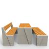 Zestaw piknikowy WISA deco MIX, wykonany w technologii betonu architektonicznego dostępny w szerokiej ofercie wariantów wykończenia  powierzchni betonu.