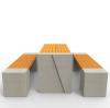 Zestaw piknikowy WEGA-WISA deco wykonany w technologii betony architektonicznego.