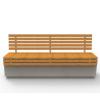 Ławka z serii RELAX deco wyposażona w wygodne siedzisko oraz oparcie wykonane z drewna.