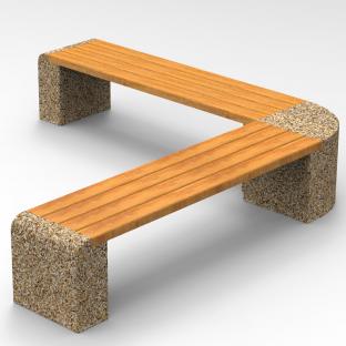 Betonowa ławka WIKA narożna to nowoczesna ławka prkowa dostępna w ofercie producenta małej architektury betonowej firmy STYLBET.