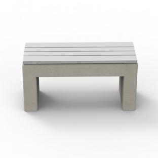 Nowoczesna ławka zewnętrzna, wykonana w technologii betonu architektonicznego  wyposażona w wygodne oraz wytrzymałe siedzisko wykonane z kompozytu.