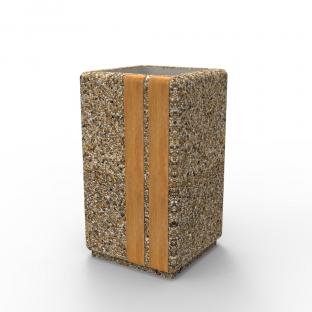 Donica kwadratowa wykonana w technologii betonu płukanego, z charakterystycznymi dla serii LARGO elementami drewnianymi. Dostępna w szerokiej ofercie kolorystycznej. 