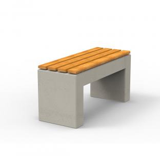 Ławka TARA deco 100 wykonana w technologii betonu architektonicznego, z drewnianym siedziskiem z drewna świerkowego lub egzotycznego.